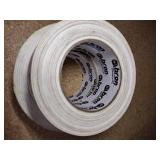 (8) Tape Plus Professional Carpet tape; (4) Cloth-based warning tape, 2″ W  Roll. White cloth with red lettering or blue lettering