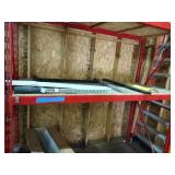Steel Palette racking w/ plywood surfaces. 2 sections measure 14