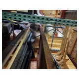 Steel Palette racking w/ plywood surfaces. 2 sections measure 14