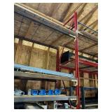 Steel Palette racking w/ plywood surfaces. 2 sections measure 14