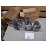 (3) QSC AC-S4T AcousticCoverage Series BLACK transformer-equipped 4" surface-mount loudspeakers