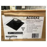 Bogen ACD2X2 Drop-In Ceiling Speaker; QSC AD-C4T AcoustucDesign 4.5" 2-way & AD-C6T 6.5" Loudspeakers