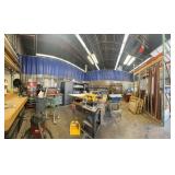 Industrial Safety Curtain Wall, great for dust control, painting, power-wash over spray, or dividing work areas