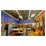 Industrial Safety Curtain Wall, great for dust control, painting, power-wash over spray, or dividing work areas