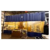 Industrial Safety Curtain Wall, great for dust control, painting, power-wash over spray, or dividing work areas