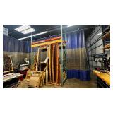 Industrial Safety Curtain Wall, great for dust control, painting, power-wash over spray, or dividing work areas