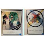 2 Pieces of Framed Abstract Art by Wasilly Kandinsky
