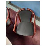 U-Shaped Desk with Hutch, 2 side chairs, 1 office chair and floor protector.