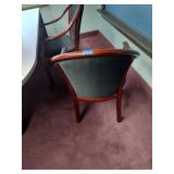 U-Shaped Desk with Hutch, 2 side chairs, 1 office chair and floor protector.