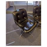 (7) Vintage Mid-century Steelcase swivel armchairs with tufted back/seat.