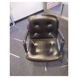 (7) Vintage Mid-century Steelcase swivel armchairs with tufted back/seat.