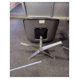 (7) Vintage Mid-century Steelcase swivel armchairs with tufted back/seat.