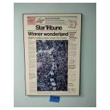 Framed Twins Star Tribune Front Page 1987 and 1991 World Series wins and more