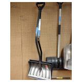 Snow Shovels, Snow Pusher, General Purpose Scoop Shovel, Square Shovel, and ice chipper