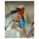 (2) Hydraulic 12-ton Bottle Jacks. (1)  8-ton bottle jack. (2) Steel manual jack stands. Jumper Cables