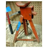 (2) Hydraulic 12-ton Bottle Jacks. (1)  8-ton bottle jack. (2) Steel manual jack stands. Jumper Cables
