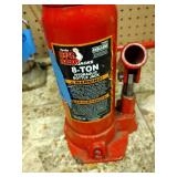 (2) Hydraulic 12-ton Bottle Jacks. (1)  8-ton bottle jack. (2) Steel manual jack stands. Jumper Cables
