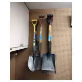 (7) Shovels: Taper Mouth, Square Mouth, Round Point, Mini digging