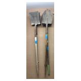 (5) Shovels: Square Mouth, Ames Round Point Digging, Ames Transfer Square, Vintage Hole digger