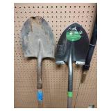 (5) Shovels: Square Mouth, Ames Round Point Digging, Ames Transfer Square, Vintage Hole digger