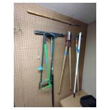 Ames dandelion Weeder, Stand-up weeder, Post hole digger, Hoe, Shrub Rake and one other
