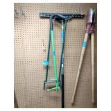 Ames dandelion Weeder, Stand-up weeder, Post hole digger, Hoe, Shrub Rake and one other