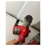 3 corded power tools: Milwaukee Magnum Hammer Drill, Milwaukee Reversing Drill, MHT 750 Heat Gun