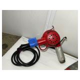 3 corded power tools: Milwaukee Magnum Hammer Drill, Milwaukee Reversing Drill, MHT 750 Heat Gun