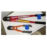 2 bolt cutters: 14 inch and 24 inch