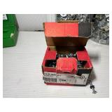 Hilti Concrete nails X-C 22, (3) Hilti Gun Pegs, Ramset tie strap holders. Greenlee d-subminiature panel punch.