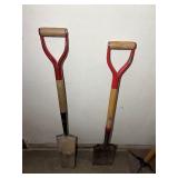 (2) True Temper Tampers; Ace square spade; Union drain spade