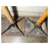 (2) True Temper Tampers; Ace square spade; Union drain spade