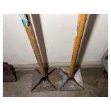 (2) True Temper Tampers; Ace square spade; Union drain spade