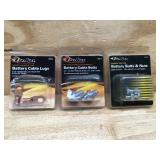 Lot of Deka Battery Cable Lugs, Cable Bolts, and Battery Bolts & Nuts
