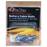 Lot of Deka Battery Cable Lugs, Cable Bolts, and Battery Bolts & Nuts