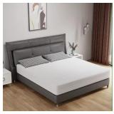 FDW 10 Inch Green Tea Memory Foam Mattress Model MEM-GT-3Q7- White- Queen