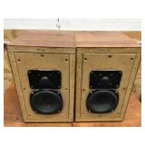 Custom Made Speaker Set with Dual Woofer Cabinets and Small Tweeter Speakers