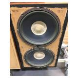Custom Made Speaker Set with Dual Woofer Cabinets and Small Tweeter Speakers