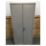 Metal Storage Cabinet with Locking Doors and Shelves