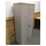 Metal Storage Cabinet with Locking Doors and Shelves