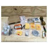 Assorted Industrial Tools and Parts Lot including Carbide Tools, Gauges, and Fittings