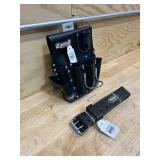 PRINCE Leather Drywall Pouch Right Handed with 2" Leather Belt Model PDW-OTR & PLB-OT2