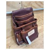 PRICE 10 Pocket Heavy Duty Oil Tanned Leather Tool Pouch Model P-2200 with 2" Leather Belt Model PLB-OT2 (10022420)