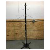 Lot of 2 Black Metal Rotating Display Stands