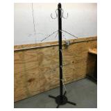 Lot of 2 Black Metal Rotating Display Stands