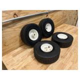 Lot of 4 Garden/Utility Tires 4.10/3.50-4 Max Load 450 LBS at 30 PSI Cold