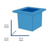 BLUE RHINO 32-in W 50000-BTU Steel Square Propane Gas Fire Pit Table