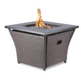 BLUE RHINO 32-in W 50000-BTU Steel Square Propane Gas Fire Pit Table