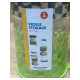 Lot of 3- Pickle Storage Flip Jars