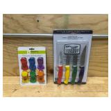 Knife Set with Magnetic Storage Clips
